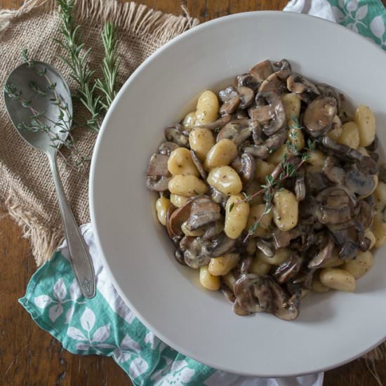 Creme Fraiche Mushroom Gnocchi