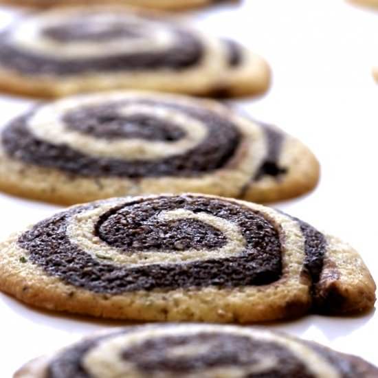 Cocoa Rosemary Hazelnut Pinwheels