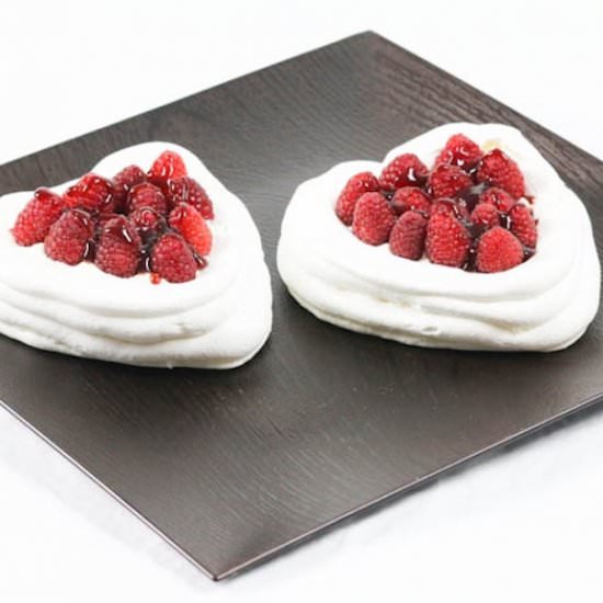 Raspberry Meringue Hearts