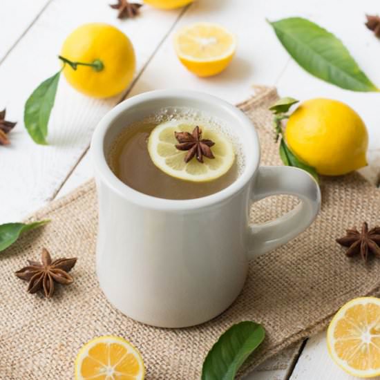 Meyer Lemon Bourbon Winter Warmer