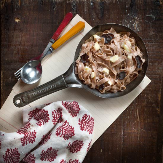 Chestnut Fettuccine with Robiola