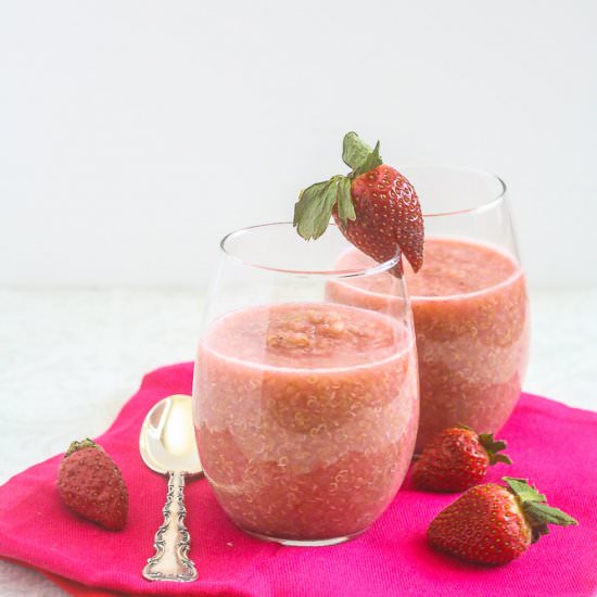 Strawberries & Cream Quinoa Pudding