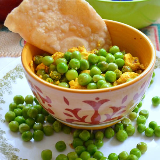 Matar Paneer (dry)