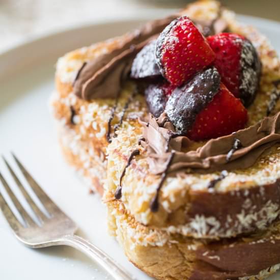 Chocolate Strawberry French Toast