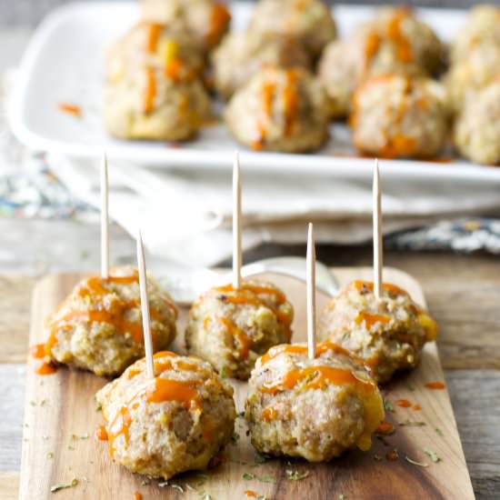 Cheddar Stuffed Meatballs