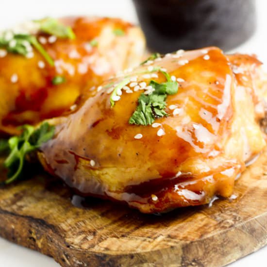 Hoisin-and-Honey Glazed Chicken Thighs