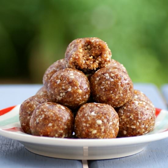 Sugar Free Salted Caramel Raw Bites