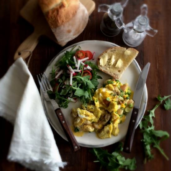 Smoked Trout Scrambled Eggs