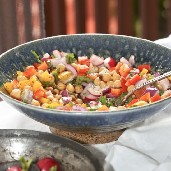 Chickpea Salad with Bell Peppers
