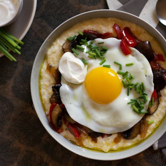 Creamy Polenta with Peppers
