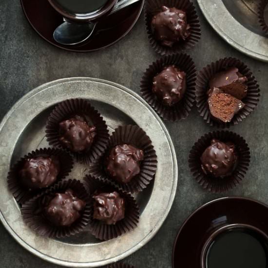 Almond Praline Chocolate Rochers