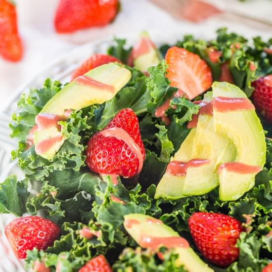 Strawberry, Avocado & Kale Salad