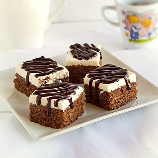 Brownie with mascarpone cream