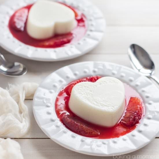 Blood Orange Coconut Panna Cotta