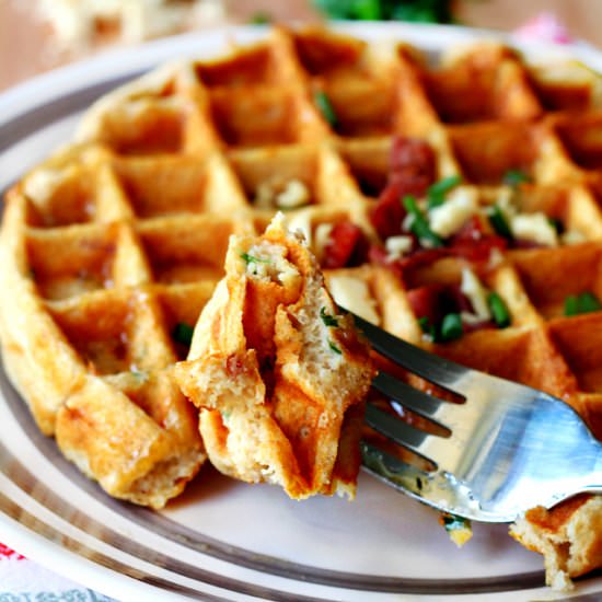 Savory Bacon and Cheese Waffles