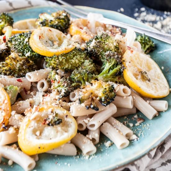 Roasted Broccoli & Lemon Pasta
