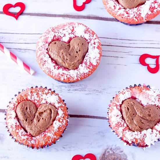 Sweetheart Strawberry Cupcakes