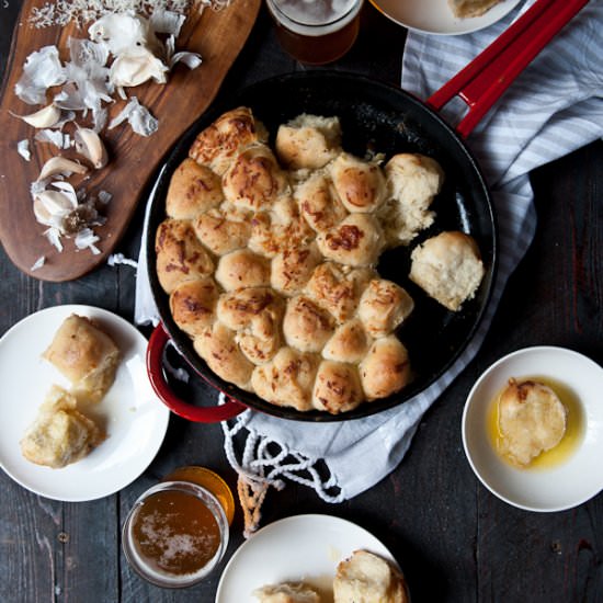 Garlic Parmesan Hefeweizen Bread