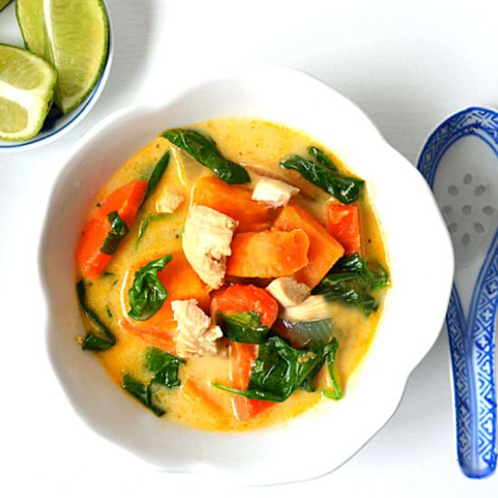 Quick Thai Coconut Chicken Soup
