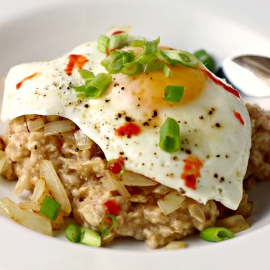 Savory Egg-Topped Oatmeal