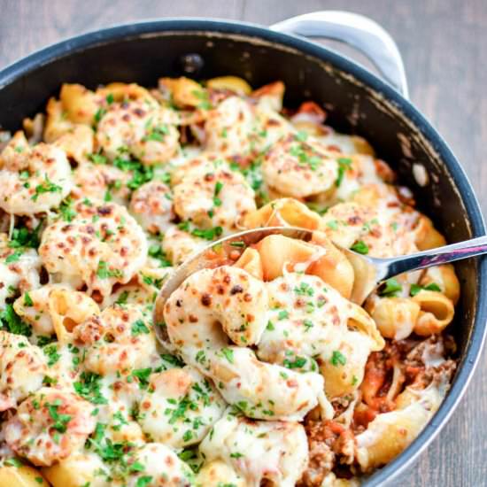 Shrimp and Sausage Pasta Bake