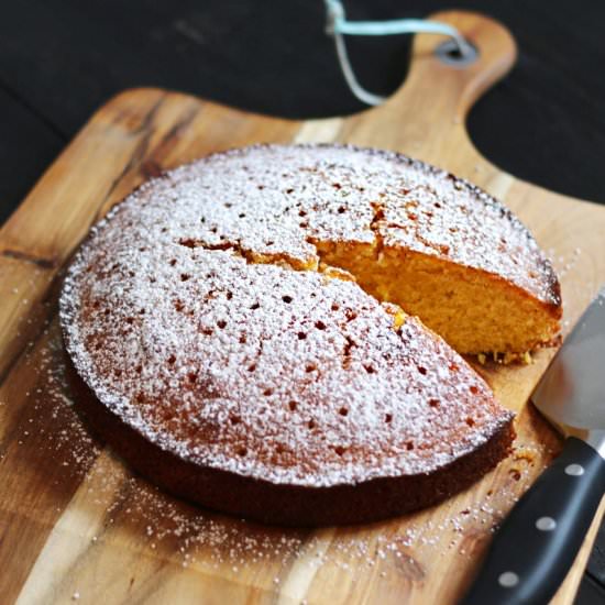 Lemon Lavender Polenta Cake