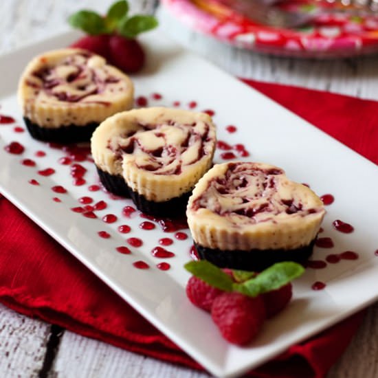 Raspberry Swirl Cheesecake