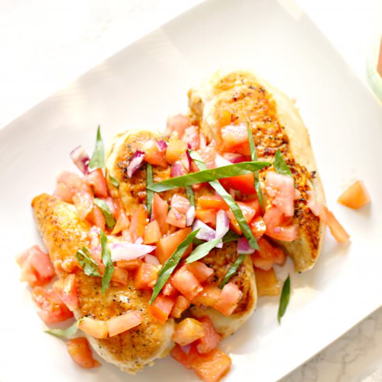 Bruschetta Chicken and Pasta