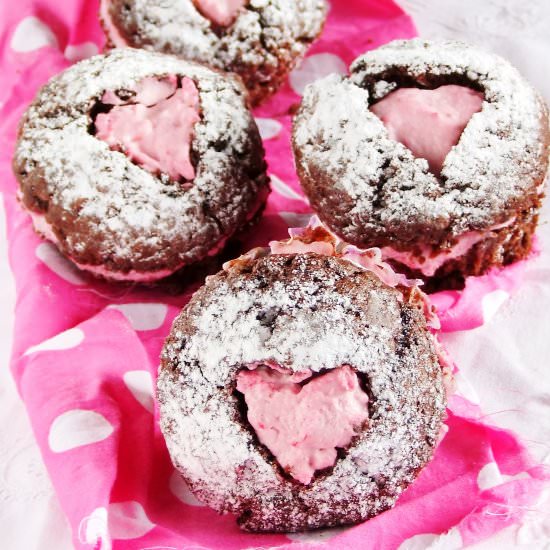 Muffins with heart
