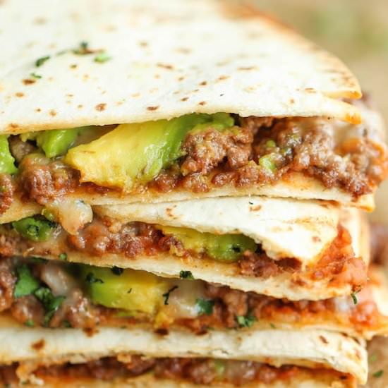 Cheesy Avocado Quesadillas