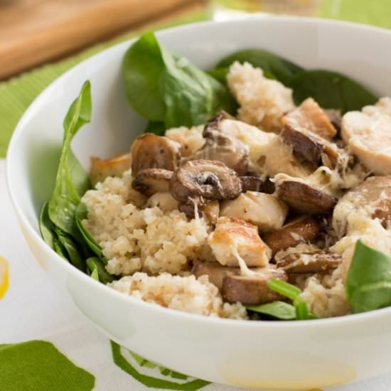 Warm Spinach Salad with Chicken