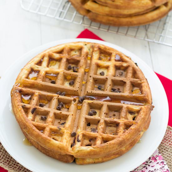 Healthy Chocolate Chip Waffles