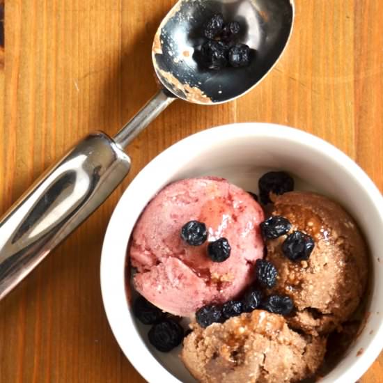 Cherry and Coconut Carob Ice Cream