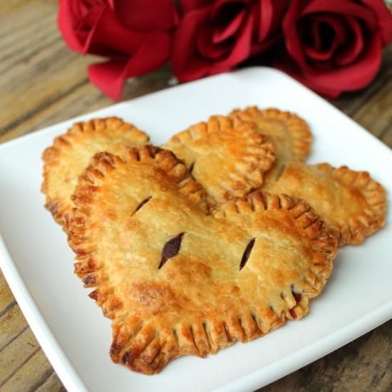 Chocolate Strawberry Heart Pie