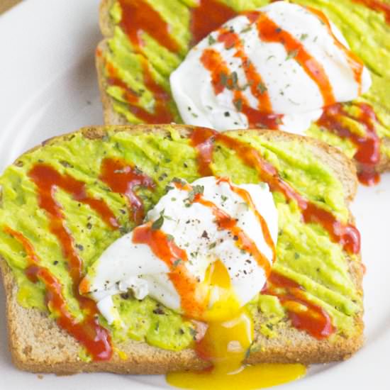 Sriracha Poached Eggs