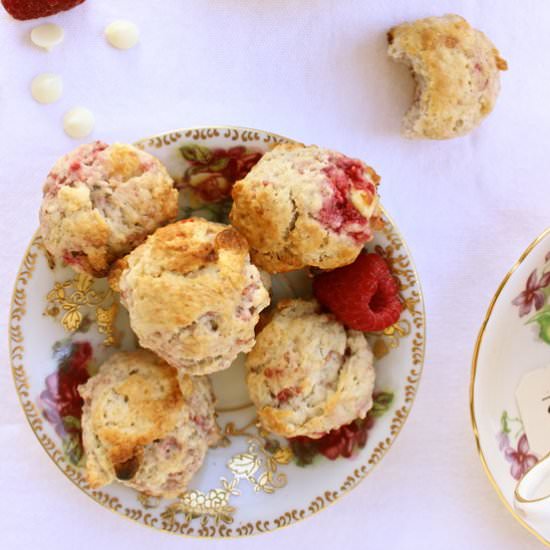 Raspberry White Chocolate Scones