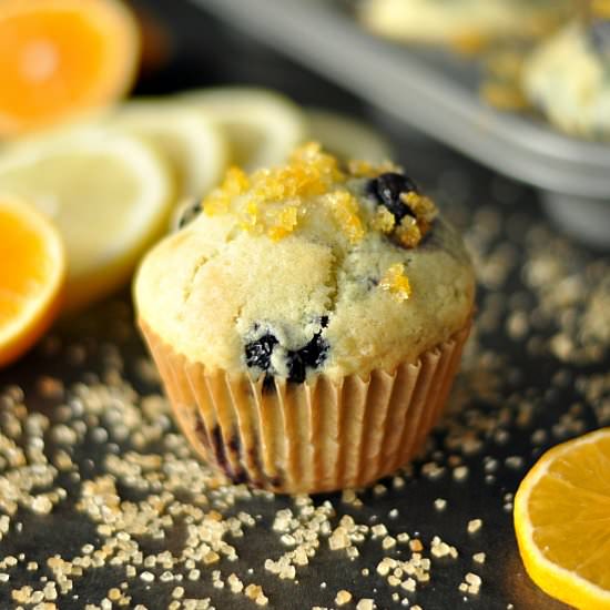 Citrus-Topped Blueberry Muffins