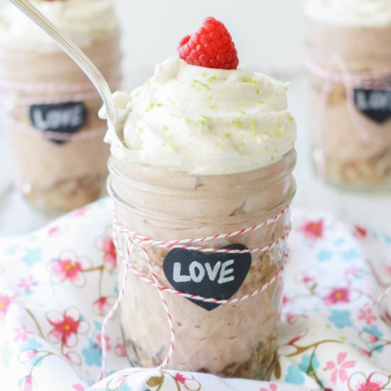 Key Lime Raspberry Pudding Parfait