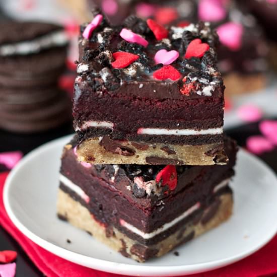 Red Velvet Slutty Brownies