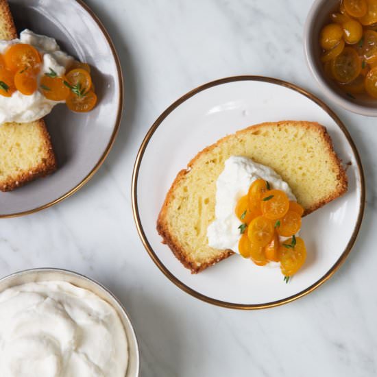Vanilla Poundcake with Kumquats
