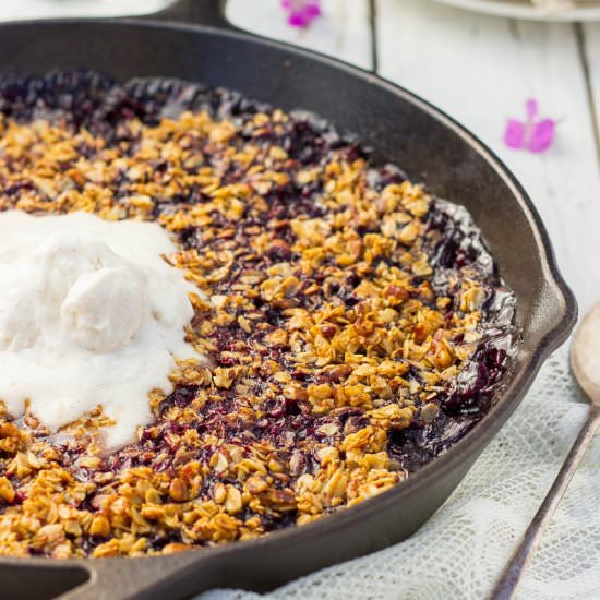 Mixed Berry Crisp with Chocolate