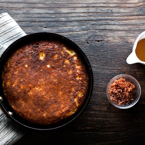 Bacon cracklin’ pancake