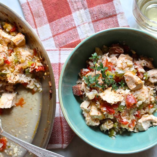 Jambalaya with cauliflower rice