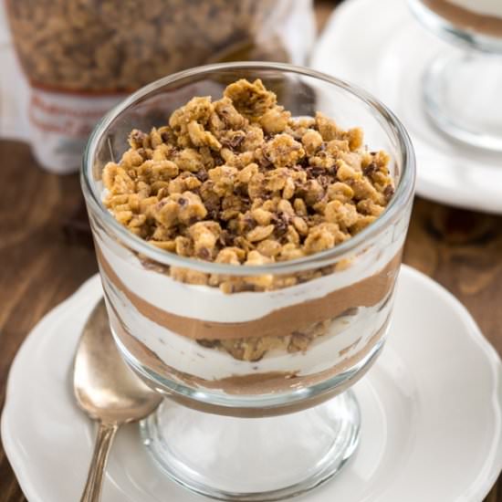 Chocolate PB Granola Parfait