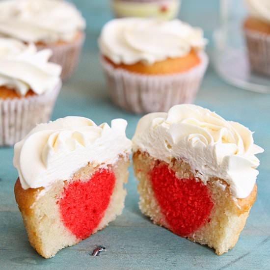 Valentine’s Day Surprise Cupcake