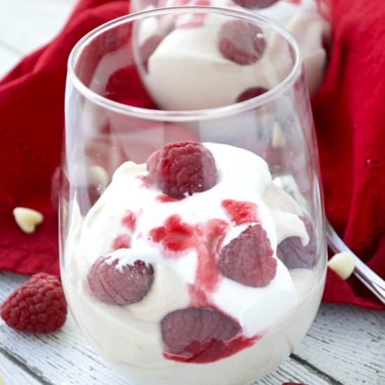 White Chocolate Raspberry Mousse