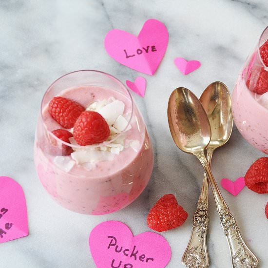 Raspberry Coconut Chia Seed Pudding