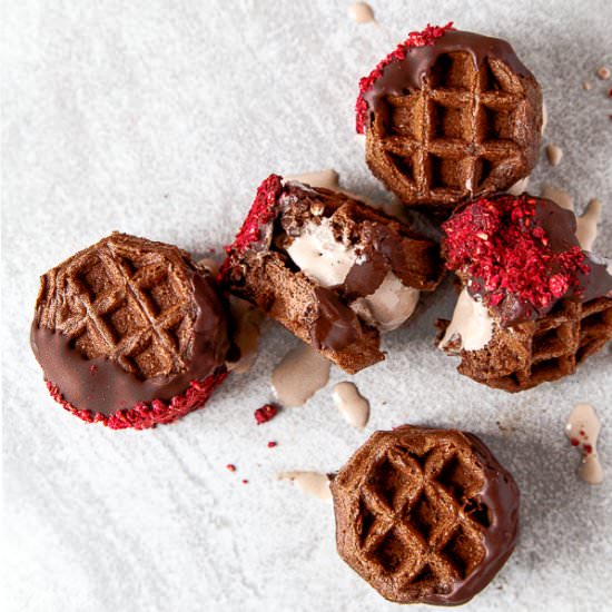 Waffle Ice Cream Sandwiches