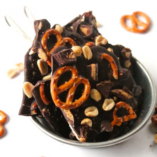 Vegan Peanut Butter Pretzel Bark