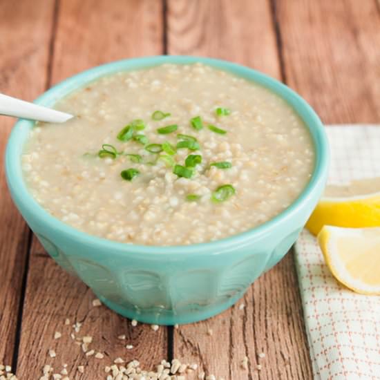 Savory Lemon Ginger Oat Porridge